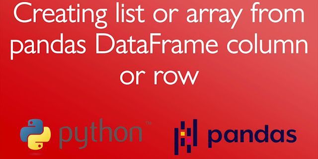 Python list in column