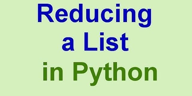 Python list reduce