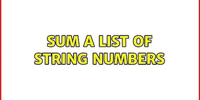 Python sum list of string numbers