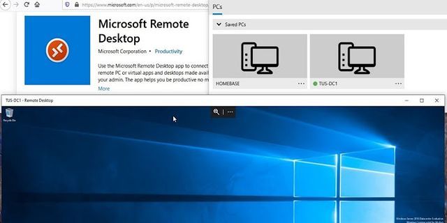 Remote Desktop app Windows 10