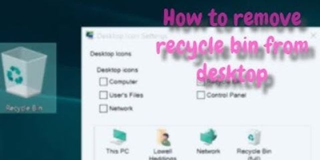 Remove Recycle Bin from Desktop Windows 10 registry