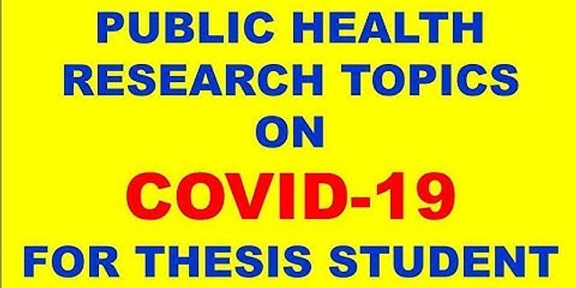 Research topics in public Health Nursing