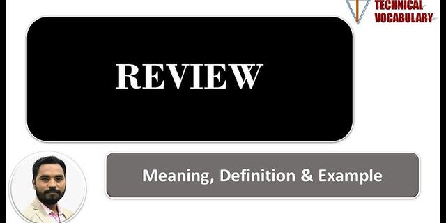 Review significado en inglés
