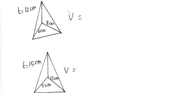 Sebuah limas segitiga memiliki luas alas 20 cm dan tinggi 6 cm. Berapa volume limas tersebut