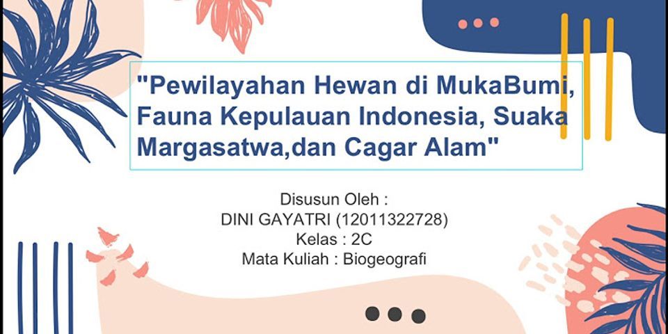 Sebutkan dua Contoh Suaka Margasatwa yang ada di Indonesia