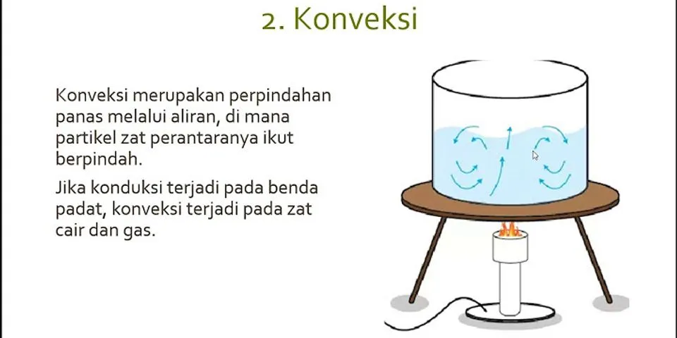 Secara alami energi panas berpindah dari benda yang panas ke benda yang