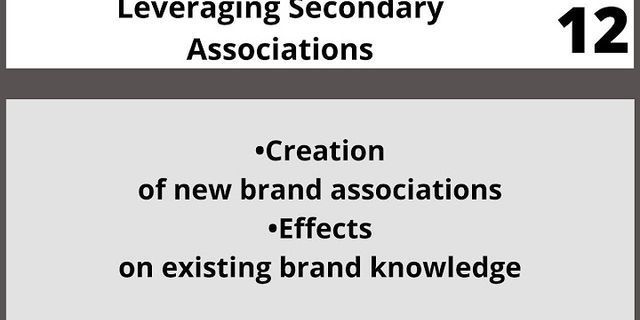 Secondary Brand association là gì
