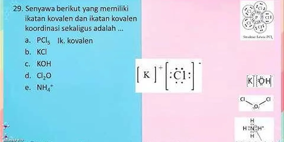 Senyawa Berikut Yang Memiliki Jenis Ikatan Kovalen Rangkap Dua Dan Tiga ...