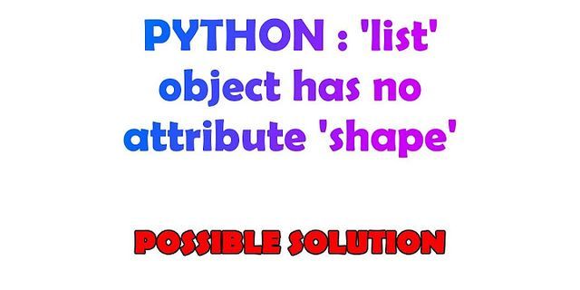 Shape of list Python