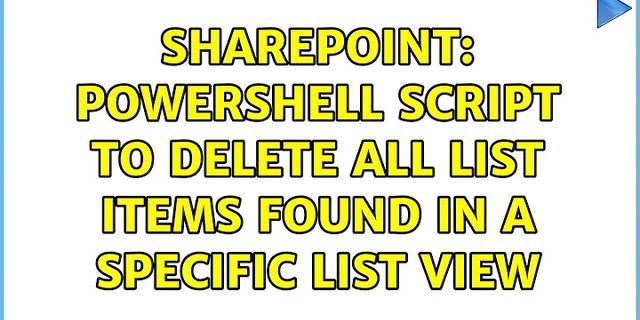 SharePoint powershell delete list item