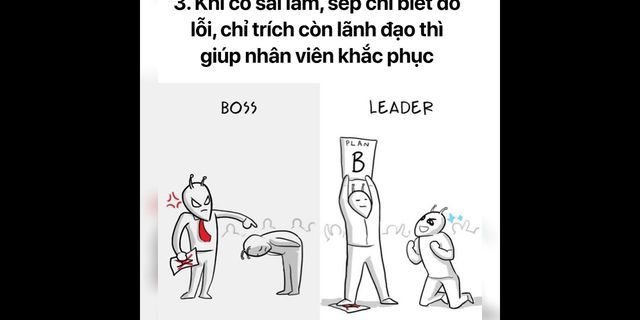 So sánh giữa sếp và lãnh đạo
