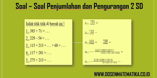 Top 9 Soal Matematika Kelas 2 Sd Penjumlahan Dan Pengurangan Bersusun 2022