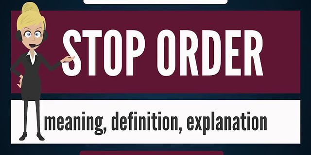 Stop order meaning