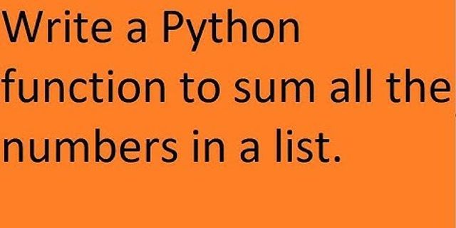 Sum list of list Python