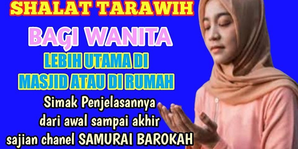 Tata cara shalat tarawih untuk perempuan