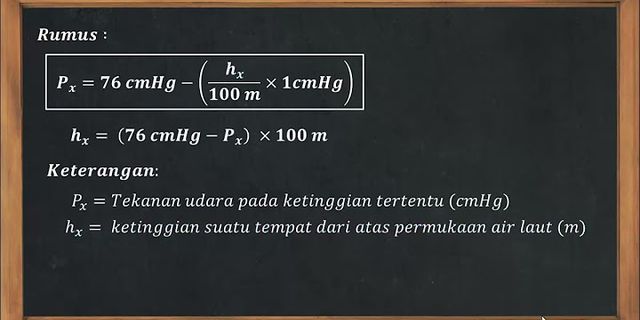 Tekanan Udara Di Suatu Tempat 72 Cmhg Perkiraan Ketinggian Tempat Itu