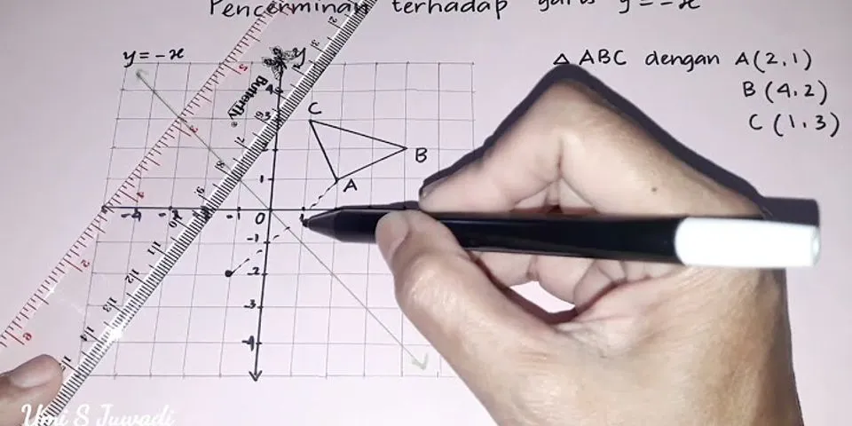 Tentukan bayangan R 4 1 yang dicerminkan terhadap garis y=x