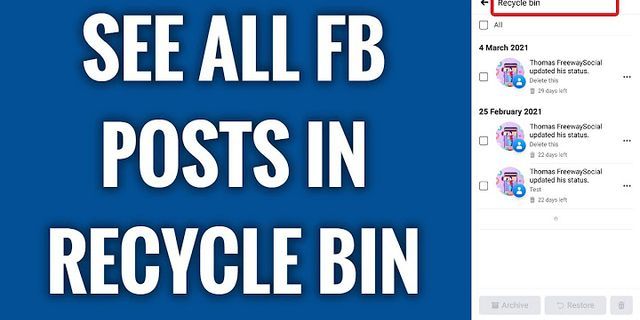 Thùng rác của Facebook ở đâu