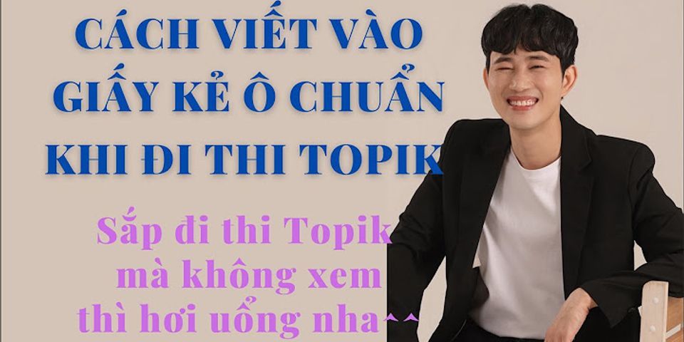 TOPIK viết bằng tiếng Hàn