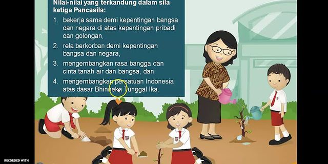 Persatuan indonesia mengembangkan nilai-nilai