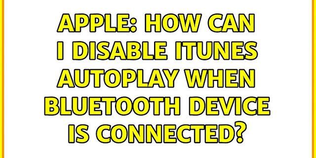 Turn off autoplay iTunes