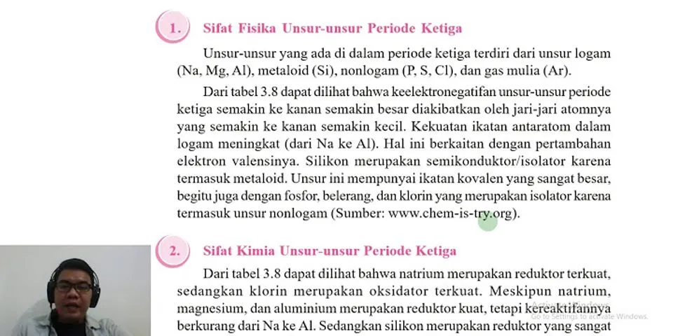 Unsur periode ketiga yang mempunyai sifat reduktor paling kuat adalah