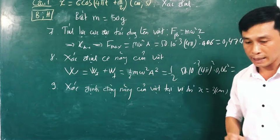 Vật dao động điều hòa với phương trình x = 4cos cm s tìm chu kỳ và pha ban đầu