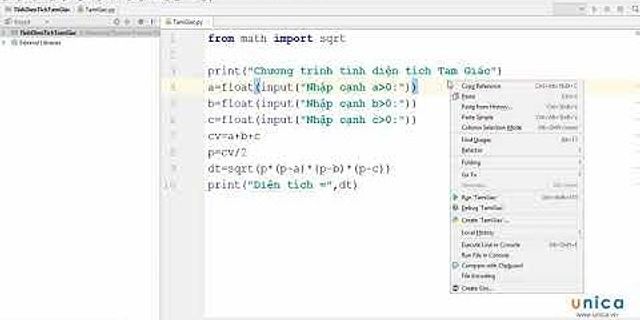 Viết chương trình tính diện tích hình chữ nhật với hai cạnh ab nhập từ bàn phím Python