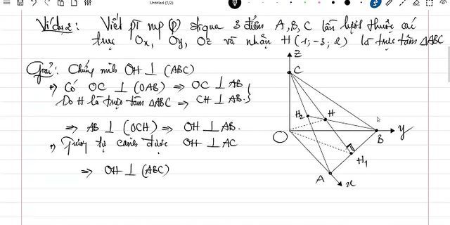Viết phương trình mặt phẳng trung trực của đoạn thẳng AB với A(2; 3; 7), B(4 3 5)