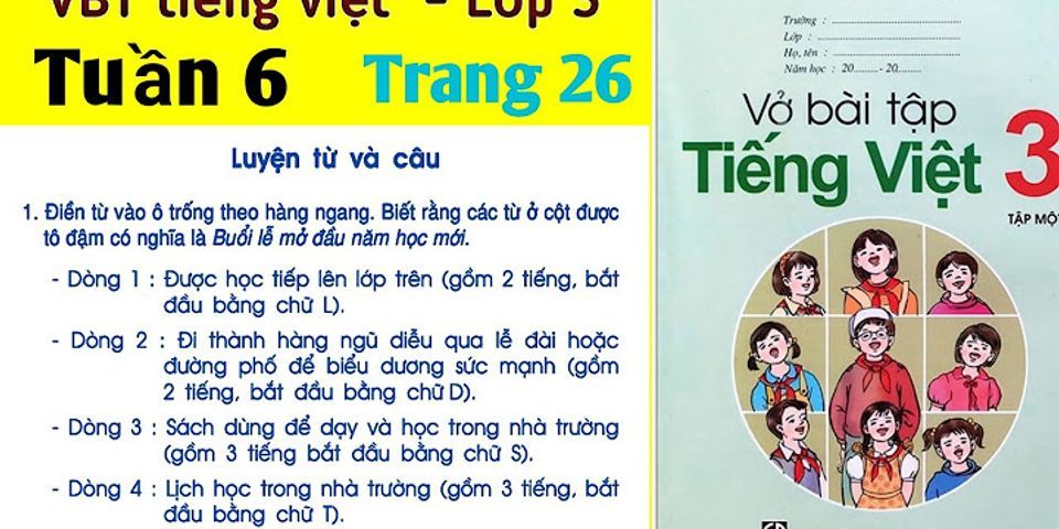 Vở bài tập Tiếng Việt lớp 3 tập 1 trang 33 Luyện từ và câu