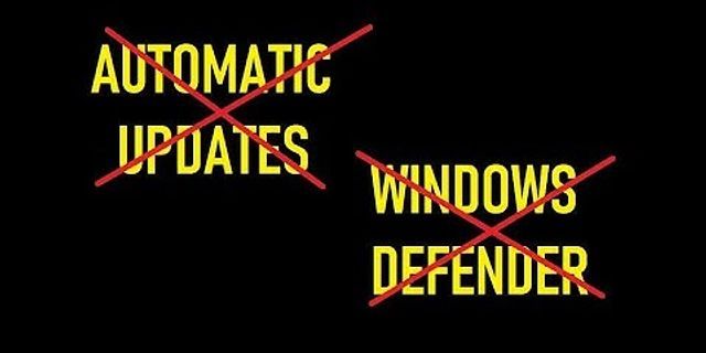 What causes Windows Defender to stop?