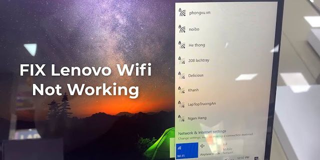 WiFi not working in Lenovo laptop