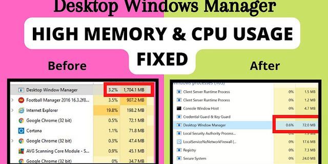 Win 10 Desktop Window Manager high CPU