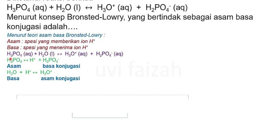 Yang merupakan pasangan asam basa konjugasi dari reaksi hcl aq h₂o l ⟶ h₃o ⁺ aq Cl ⁻ aq adalah