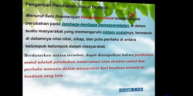 Yang Termasuk Contoh Perubahan Yang Pengaruhnya Besar Adalah