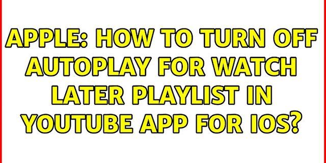 YouTube playlist autoplay off