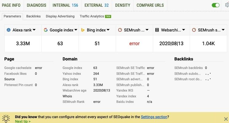 seoquake