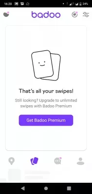 7 Thủ Thuật Badoo : Đã đạt đến giới hạn vuốt Badoo bằng cách bỏ qua quảng cáo