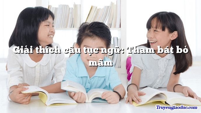 Giải thích câu tục ngữ: Tham bát bỏ mâm