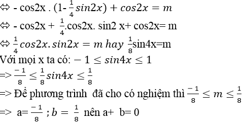 Tìm điều kiện của tham số m để phương trình lượng giác có nghiệm- Toán lớp 11