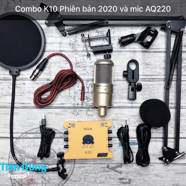 Mic thu âm AQ220 Sound Card XOX K10 2020 chân màng- bộ livestream sound card 530928170_VNAMZ-1087148963