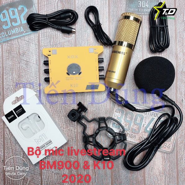 Bộ livestream sound card k10 2020 đi mic thu âm BM900 kèm tai nghe Hoco 1124934303_VNAMZ-3973506911