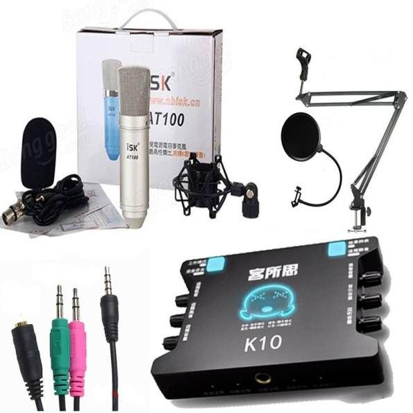 Combo bộ mic livestream hát karaoke thu âm micro isk at100 card k10 dây ma2 244020842_VNAMZ-312590654