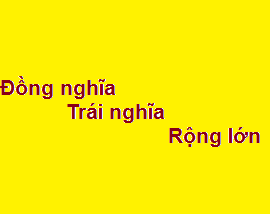 Từ đồng nghĩa, trái nghĩa với rộng lớn là gì?