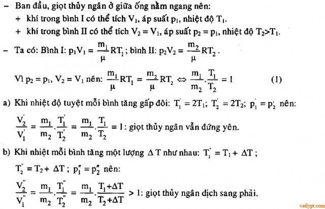 Chuyên đề quá trình đẳng áp, phương trình trạng thái, phương trình C-P, vật lí lớp 10