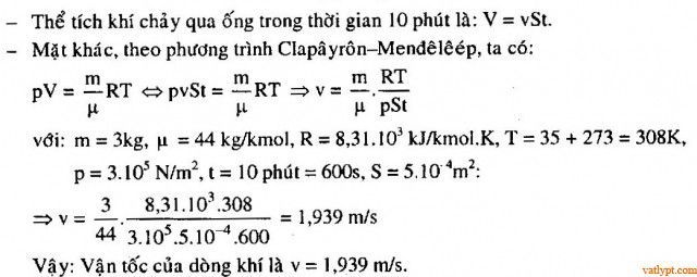 Chuyên đề quá trình đẳng áp, phương trình trạng thái, phương trình C-P, vật lí lớp 10