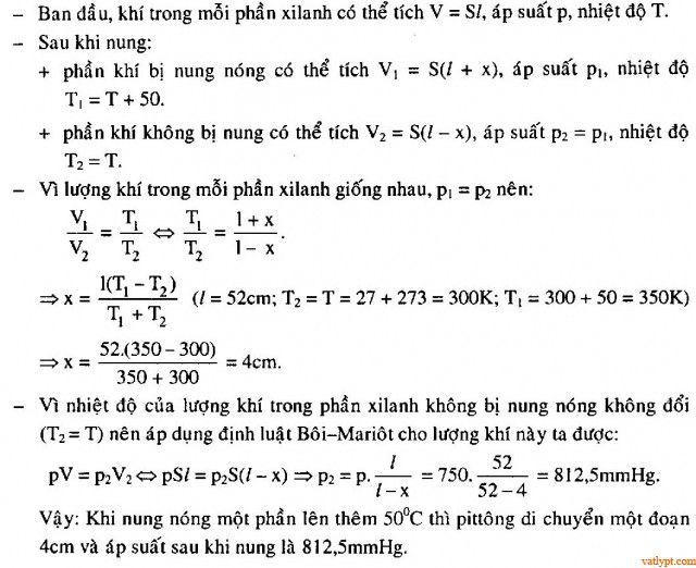 Chuyên đề quá trình đẳng áp, phương trình trạng thái, phương trình C-P, vật lí lớp 10