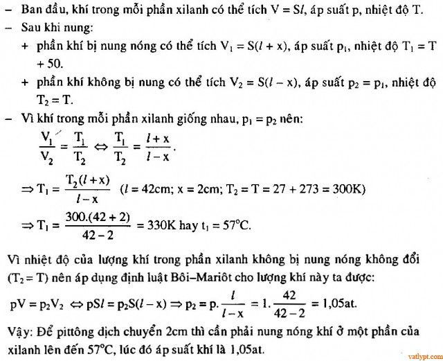 Chuyên đề quá trình đẳng áp, phương trình trạng thái, phương trình C-P, vật lí lớp 10