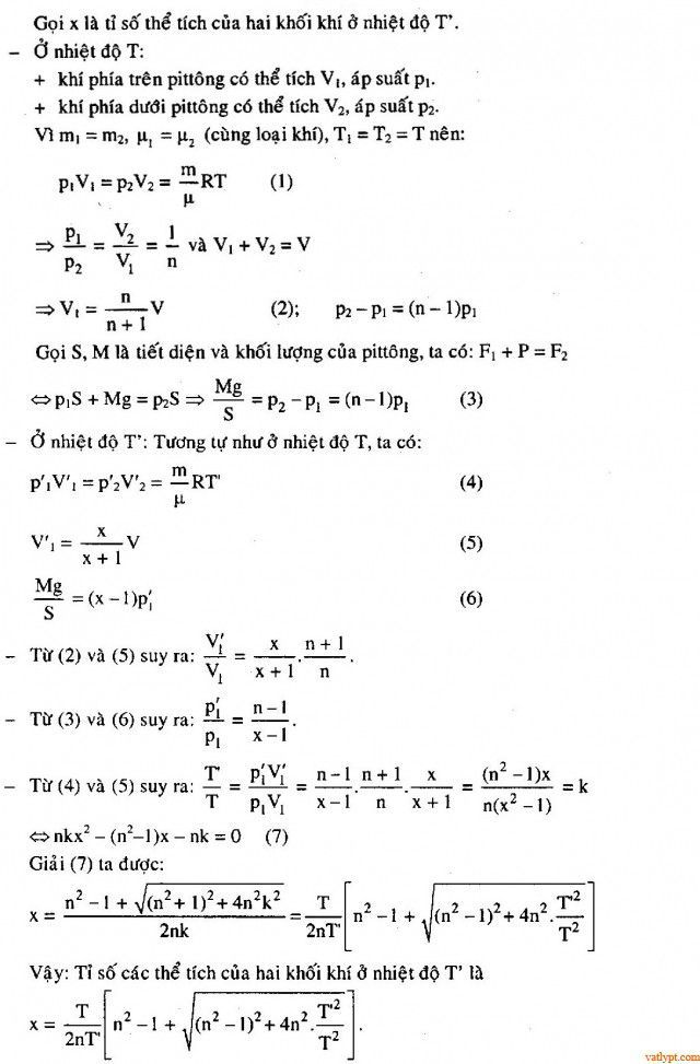 Chuyên đề quá trình đẳng áp, phương trình trạng thái, phương trình C-P, vật lí lớp 10
