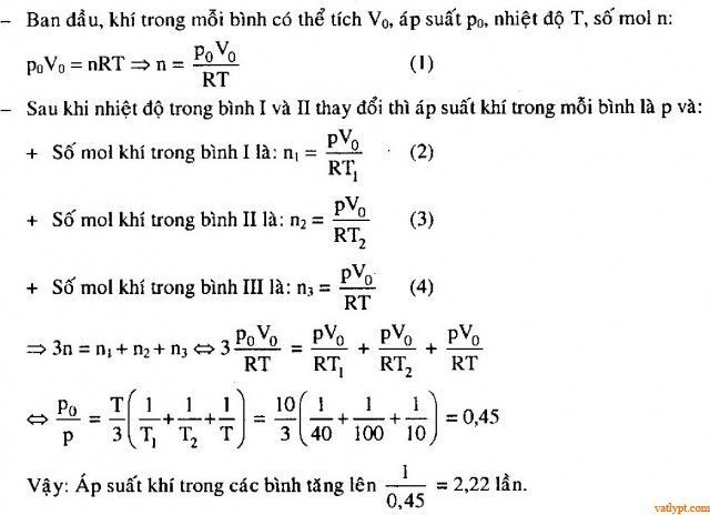 Chuyên đề quá trình đẳng áp, phương trình trạng thái, phương trình C-P, vật lí lớp 10